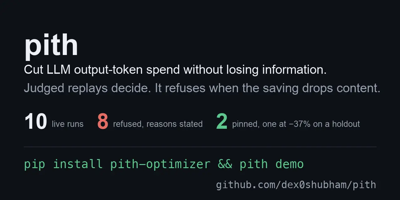 Pith reduce hasta un 30 % el consumo de tokens de salida en LLMs sin perder precisión